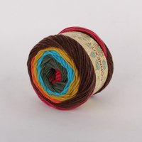 Hot Selling Yarns Knitting Hand Blend rainbow Yarn Cotton Polyester Blended Yarn