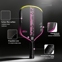 Raquette de pickleball à structure alvéolée à contrôle équilibré, couche de carbone premium, pour entraînement et matchs