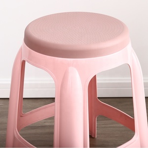 Sgabello rotondo alto portatile per camera da letto, scuola, ingresso, per bambini, in plastica PP, impilabile, per esterni, all'ingrosso - Product Image 2
