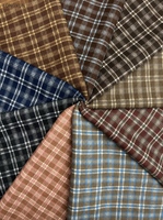 Tissu sergé extensible en tricot à carreaux en terylène, viscose et élasthanne, teint en filature, pour costumes et uniformes, vente en gros, fabriqué en Chine