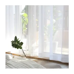 Innermor tule tulle white Sheer Transparent Tulle Curtains Window Sheer For Bedroom