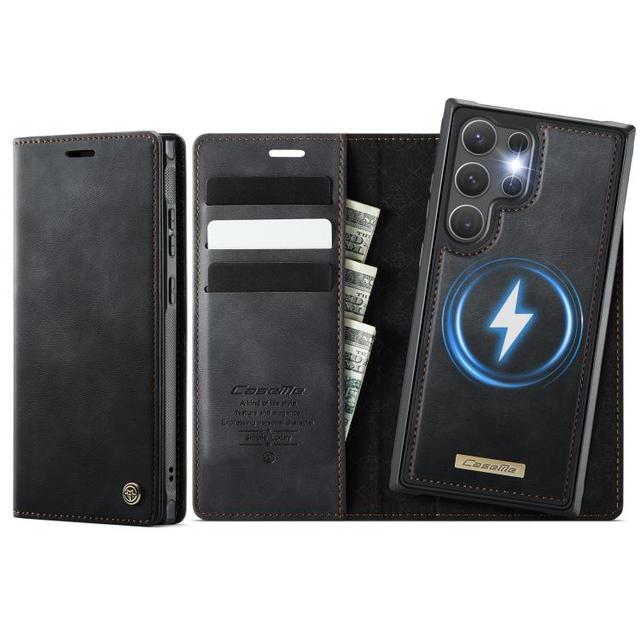 Original Phone Case for Samsung Galaxy S25 Ultra 5G CaseMe C49 Magnetic RFID Blocking Detachable Wallet Leather Phone Case
