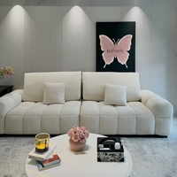 Canapé en tissu bouclé Cube, canapé droit moderne, canapé modulable personnalisable, meubles pour salon de villa, appartement, hôtel