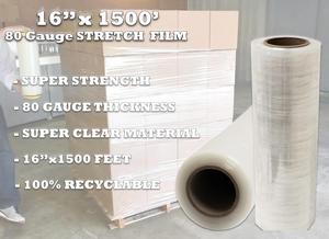 Stretch Film/Pallet <b>Wrap</b> Industrial Strength <b>Clear</b> Cling Reinforced Grade High Gloss Blow Molding Grade Durable Adhering - Product Image 2