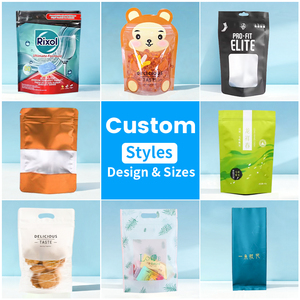 שקית אלומיניום מודפסת בהתאמה אישית עם סגירת זיפלוק, שקית דויפאק עם חלון, שקית עומדת, אטומה לריח, שקיות מיילר 3.5 גרם, שקיות אריזה מפלסטיק - Product Image 2