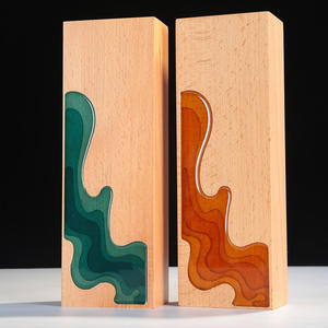 थोक कंपनी वार्षिक बैठक पुरस्कार रंग मुद्रित क्रिस्टल ट्रॉफी लकड़ी क्रिस्टल ट्रॉफी - Product Image 3