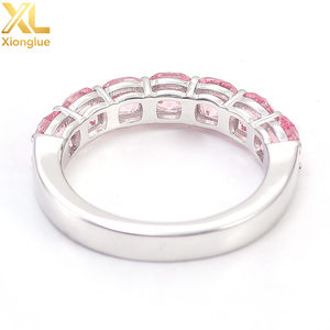 Bague de mariage éternelle en or massif 10, 14, 18 carats, personnalisée, avec diamant de laboratoire taille coussin VS, pour femme - Product Image 2