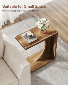 Mesa de sofá Tribesigns para espacio pequeño Mesa auxiliar de sofá pequeño para sala de estar Dormitorio Mesa auxiliar en forma de C - Product Image 5