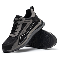 Vente Directe Usine Prix Bas Chaussure de Travail à Lacets Tendance Polyvalente Sportive Coque Acier Anti-choc Anti-perforation