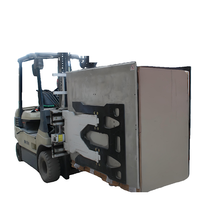 Pince de serrage pour carton en profilé en T en aluminium avec valve hydraulique régénérative et palier de glissement pour bras, pour chariots élévateurs