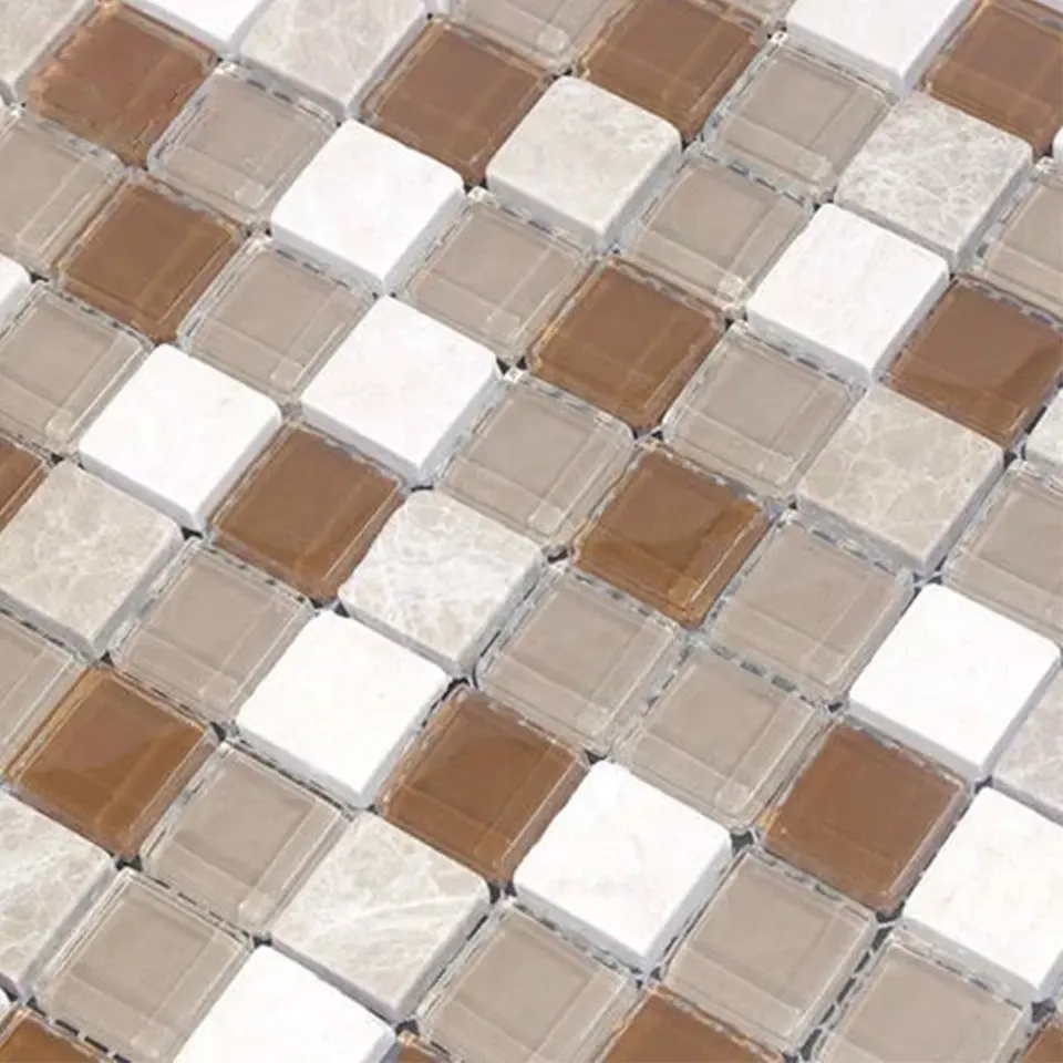Marmer mix glas mozaïek tegels patroon