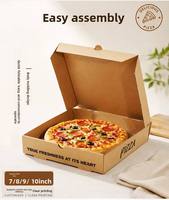 Nouvelle boîte d'emballage carrée pour pizza de qualité alimentaire, 9 pouces, en papier kraft jetable épaissi, vente en gros Chine