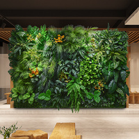 Panneau mural végétal artificiel en plastique, style naturel, fausse plante, jardin vertical, lavable, léger, pour restaurant, café, Nouvel An