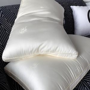 Soybean Fiber Pillow Rectangle Fluffy Soft Core Slow <b>Rebound</b> Hotel Guesthouse Bedding White - Product Image 1