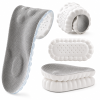 Semelles intérieures de chaussures en PU 4D Cloud souples et élastiques, respirantes, absorbant la transpiration, amortissantes, unisexes, pour le sport et les soins quotidiens des pieds