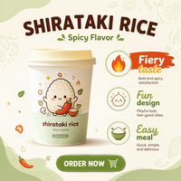 Wholesale Factory Instant Cup Shirataki Rice Meal Replacement Konjac Dried Rice Ready to Eat