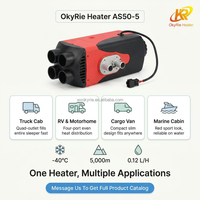 OkyRie AS50-5 5KW Pemanas Udara Diesel 12V 24V Truk RV Camper Pemanas Parkir Cepat Hangat Senyap 5000W Pemanas Parkir Diesel Mobil