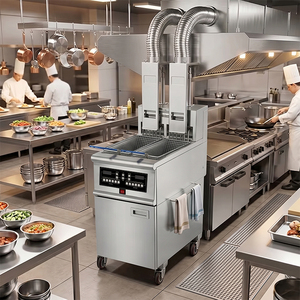 Freidora Eléctrica Industrial Automática de Múltiples Tanques con Sistema de Filtración de Aceite para <span class=keywords><strong>Pollo</strong></span> y Papas Fritas - Product Image 6