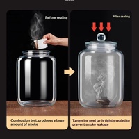 Tarro de Almacenamiento de Cáscara de Mandarina Estilo 2.0-3.0L, Contenedor Sellado de Vidrio Sodocálcico de Grado Alimenticio, Caja para Té, Venta al por Mayor, MOQ Personalizado