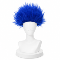 Perruques de supporter colorées pour l'esprit d'équipe, perruques de troll pour les fans de football, les supporters de football, les cheerleaders, les rassemblements d'encouragement et les événements sportifs