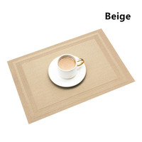 Napperons tissés en PVC en plastique imperméables et antidérapants pour Table à manger, vente en gros