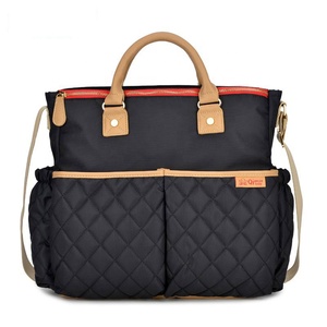 Borsa a tracolla per mamme di maternità blu Navy di maternità per pannolini per bambini in Nylon all'ingrosso di alta qualità con fasciatoio, portabottiglie - Product Image 2