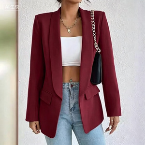 Eleganter Damen-<span class=keywords><strong>Blazer</strong></span> in Rosa, Lässige Offene Jacke mit Langen Ärmeln für Büro, Geschäftliches und Alltag - Product Image 6