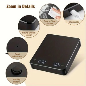Coffee Scale 0.1G Precision 3KG Load Rechargeable Digital <b>Timer</b> LED Display For Brewing Coffee Tea - Product Image 3