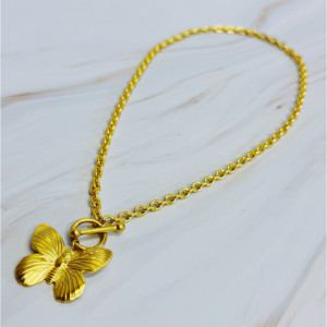 Vintage Butterfly Solo <b>Toggle</b> Necklace - Product Image 2