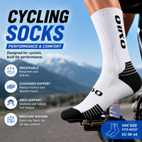 Chaussettes de cyclisme mi-mollet Sky, chaussettes de vélo chaudes unisexes pour l'automne et l'hiver, pour le vélo de route et le VTT en extérieur