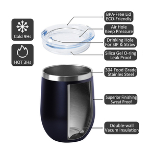 Vente en gros de tasses en forme d'oeufs en vrac de haute qualité gobelet à vin isolé enduit de poudre respectueux de l'environnement personnalisé - Product Image 2