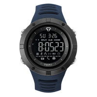 Jam Tangan Elektronik TOMI Sport dengan Fungsi Stopwatch, Diameter Dial 50mm, Tali Kulit, Mesin Hangzhou, Desain Sederhana dan Multifungsi