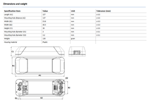 แผงควบคุม LED แบบ AC-DC พร้อมกล่องพลาสติกสำหรับไฟ LED Philips Xitanium 21W 0.5A 42V 1-10V 230V - Product Image 5
