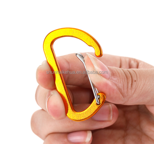 4 # हैममॉक डी आकार फ्लैट वायर गेट मिनी कारबिनर क्लिप - Product Image 3