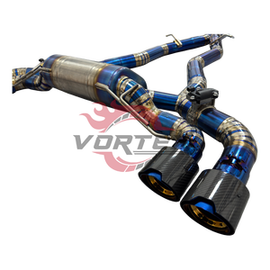 Sistema de Escape Ligero de Alto Rendimiento Vortex Blue Burnt Titanium Alloy para BMW M8, Ajuste Universal, 1.2 mm, 24 Meses - Product Image 2
