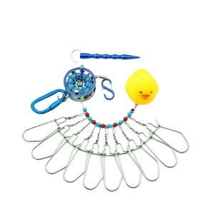 C boucle de verrouillage de pêche en acier inoxydable ceinture de verrouillage de poisson pêche Stringer matériel de pêche canard requin corde en métal - Product Image 1