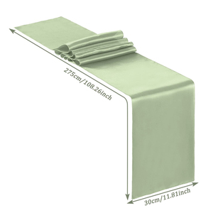 <span class=keywords><strong>Chemin</strong></span> <span class=keywords><strong>de</strong></span> <span class=keywords><strong>table</strong></span> en satin <span class=keywords><strong>de</strong></span> luxe personnalisable pour mariage, fête, décoration <span class=keywords><strong>de</strong></span> la maison - Lavable et écologique - Product Image 2