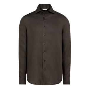 Camicie da uomo con Logo personalizzato traspirante all'ingrosso <span class=keywords><strong>in</strong></span> cotone di <span class=keywords><strong>lino</strong></span> da uomo - Product Image 3