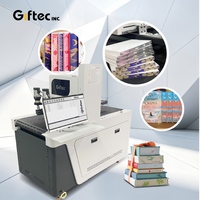 Nouvelle machine d'impression couleur latérale pour livres Giftec à jet d'encre avec tête industrielle, 10-25 m/min, simple passage pour la production en série de livres d'art