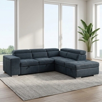 Canapé d'angle convertible en tissu, design européen, deux places, avec rangement, écologique, pour appartement et hôtel - Leader des grossistes