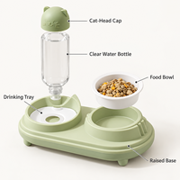 Distributeur d'eau et de nourriture non automatique en plastique Zheng Xin pour petits animaux, chien, chat, avec support surélevé