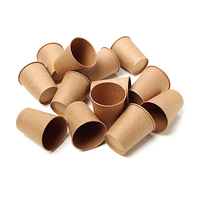 Porte-gobelets jetables biodégradables en papier kraft à paroi simple, impression numérique personnalisée avec logo OEM, gobelets à emporter