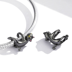 Charmant pendentif chat noir en alliage de zinc, bijou unisexe, accessoire cadeau - Product Image 4