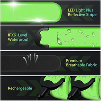Bracelets lumineux LED fluorescents personnalisables avec logo, rechargeables par USB, bracelets de sécurité réfléchissants, sangles de bras pour enfants, anniversaire