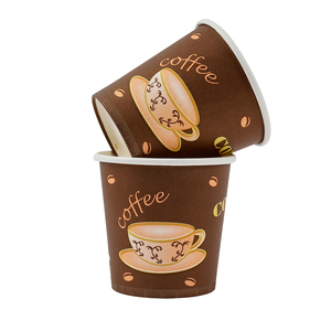 免费样品环保单壁纸杯牛皮纸咖啡杯热饮 - Product Image 3