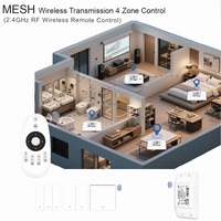 Vente directe d'usine, interrupteur intelligent Wifi PWM, contrôle de l'éclairage à 1 canal, 2500W, portée de 30M, certifié CE/FCC/ROHS, garantie de 2 ans