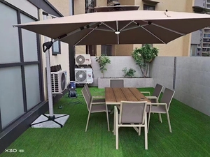 <span class=keywords><strong>Tente</strong></span> cantilever moderne en aluminium 3x3 grande <span class=keywords><strong>pour</strong></span> 5 à 8 personnes, idéale <span class=keywords><strong>pour</strong></span> patio, jardin, cour, parc, hôtels, plages, avec éclairage <span class=keywords><strong>solaire</strong></span> LED - Product Image 6