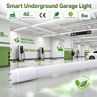 Lampu LED T8 4ft 6W 1140lm 190lm/W G13 6000K Lampu Tabung LED T8 Sensor Gerak Lampu Pintar untuk Lampu Garasi Plafon