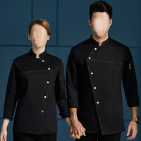 Uniforme de chef et de serveur unisexe, manches courtes, chemise de cuisine, restaurant, cuisinier, service de restauration, hôtel, boulangerie, veste de chef, vêtements