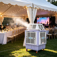 Enfriador de Aire Evaporativo Portátil Keyuefeng de Gran Tamaño, 18000 CFM, con Cuatro Salidas de Aire, Aire Acondicionado de Pie